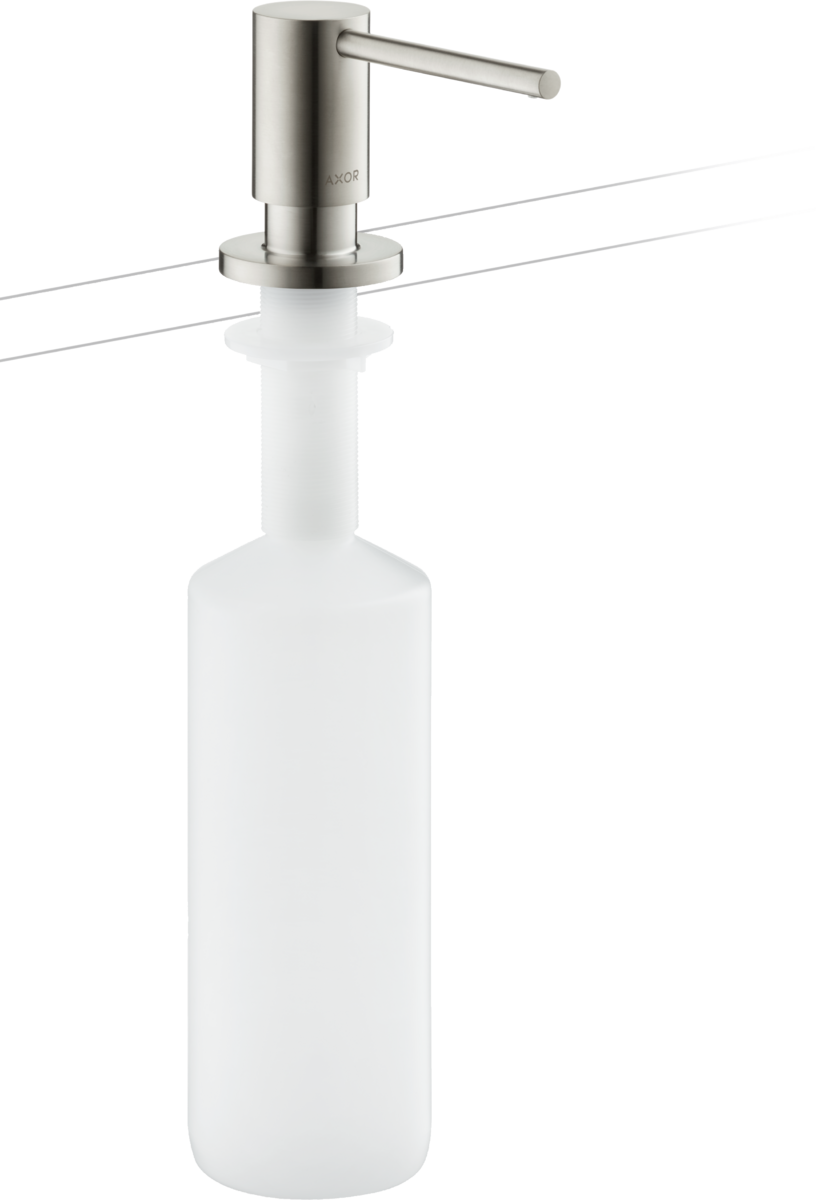 AXOR Uno Metal Steel Optic Soap Dispenser