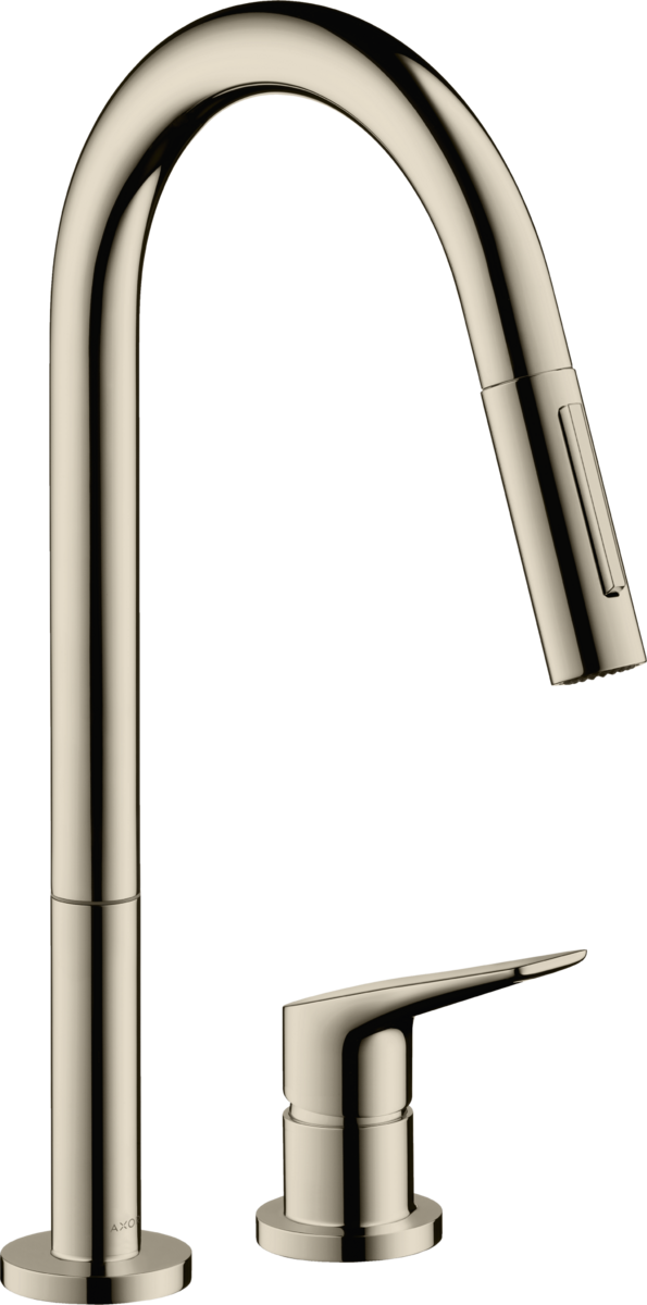AXOR Citterio M 1.75 GPM 2-Spray Pull-Down 2-Hole Single-Handle Polished Nickel Kitchen Faucet