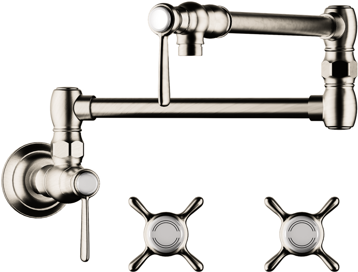 AXOR Montreux 2.5 GPM Wall Mounted Polished Nickel Pot Filler