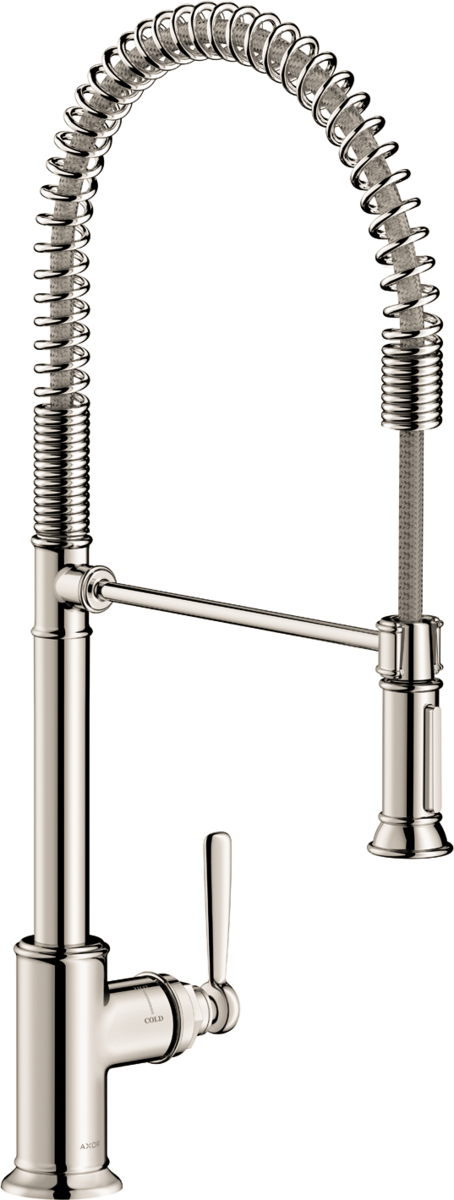 AXOR Montreux 1.75 GPM 2-Spray Semi-Pro Deck Mounted Polished Nickel Kitchen Faucet