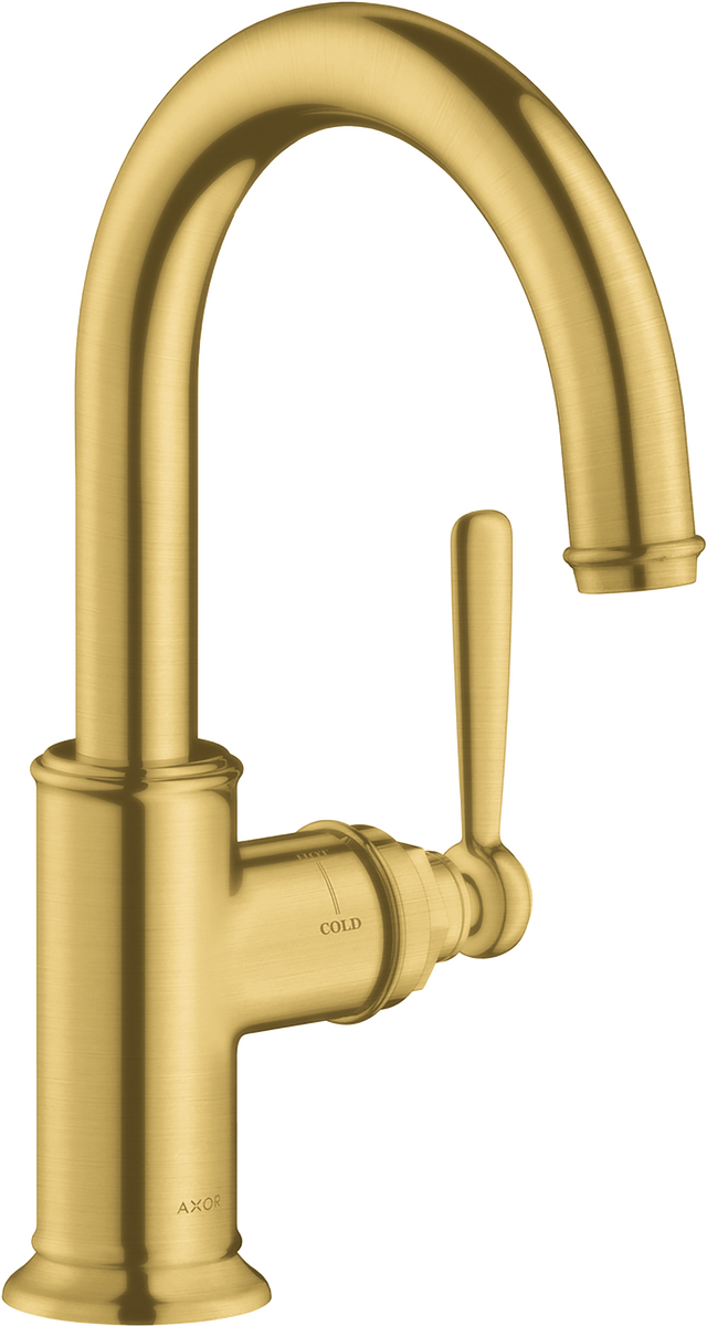 AXOR Montreux 1.5 GPM Deck Mounted Brushed Gold Optic Bar Faucet