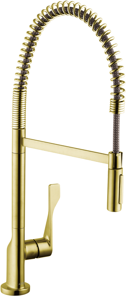 AXOR Citterio 1.75 GPM 2-Spray Semi-Pro Brushed Gold Optic Kitchen Faucet