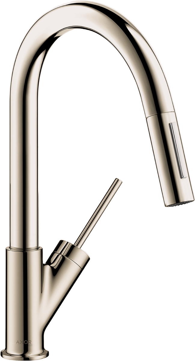 AXOR Starck 1.75 GPM 2-Spray Pull-Down Polished Nickel Prep Kitchen Faucet