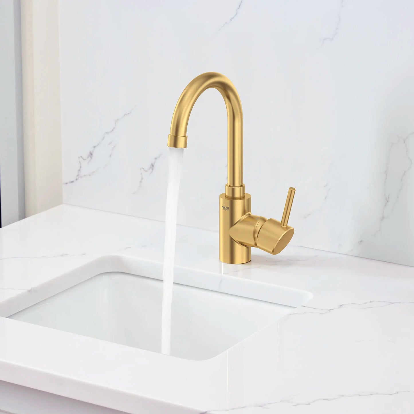 Grohe Concetto™ 1.5 GPM Single-Handle Brushed Cool Sunrise Bar Faucet