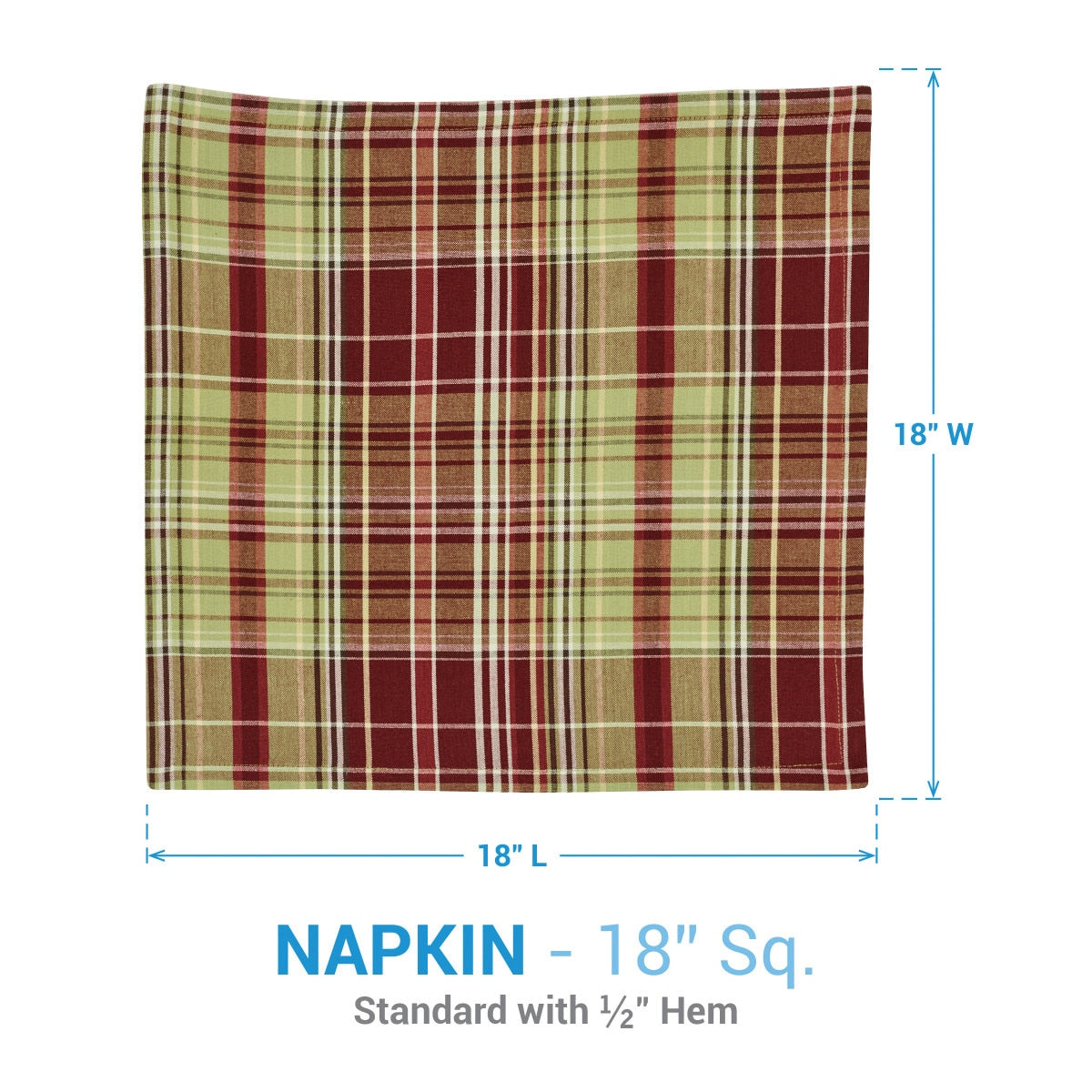 Park Designs Heritage Plaid Napkin - Set of 12