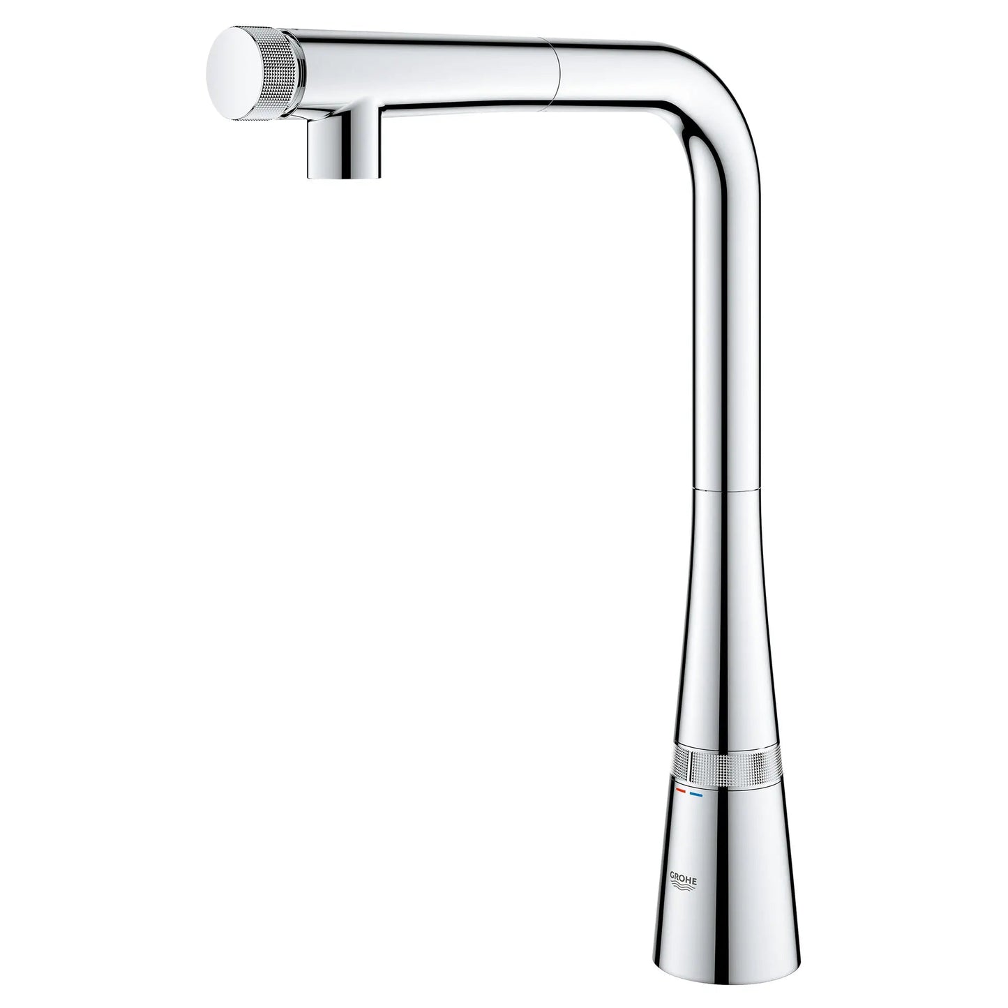Grohe Zedra 1.75 GPM SmartControl Single Spray StarLight Chrome Pull-Out Kitchen Faucet