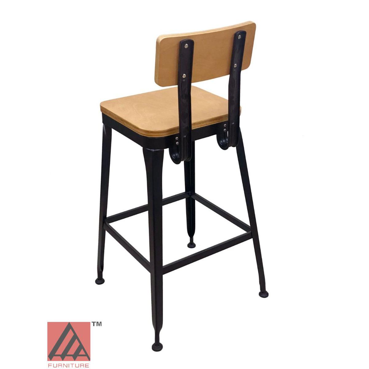 AAA Furniture 42" Black Metal Frame Barstool