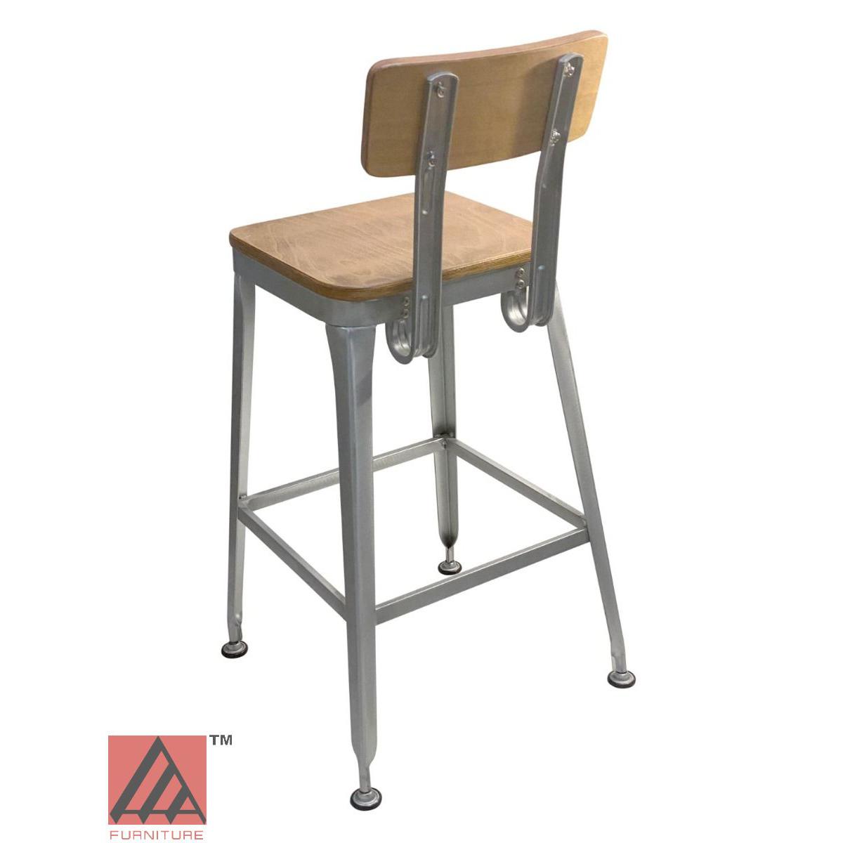 AAA Furniture 42" Galvanized Metal Frame Barstool