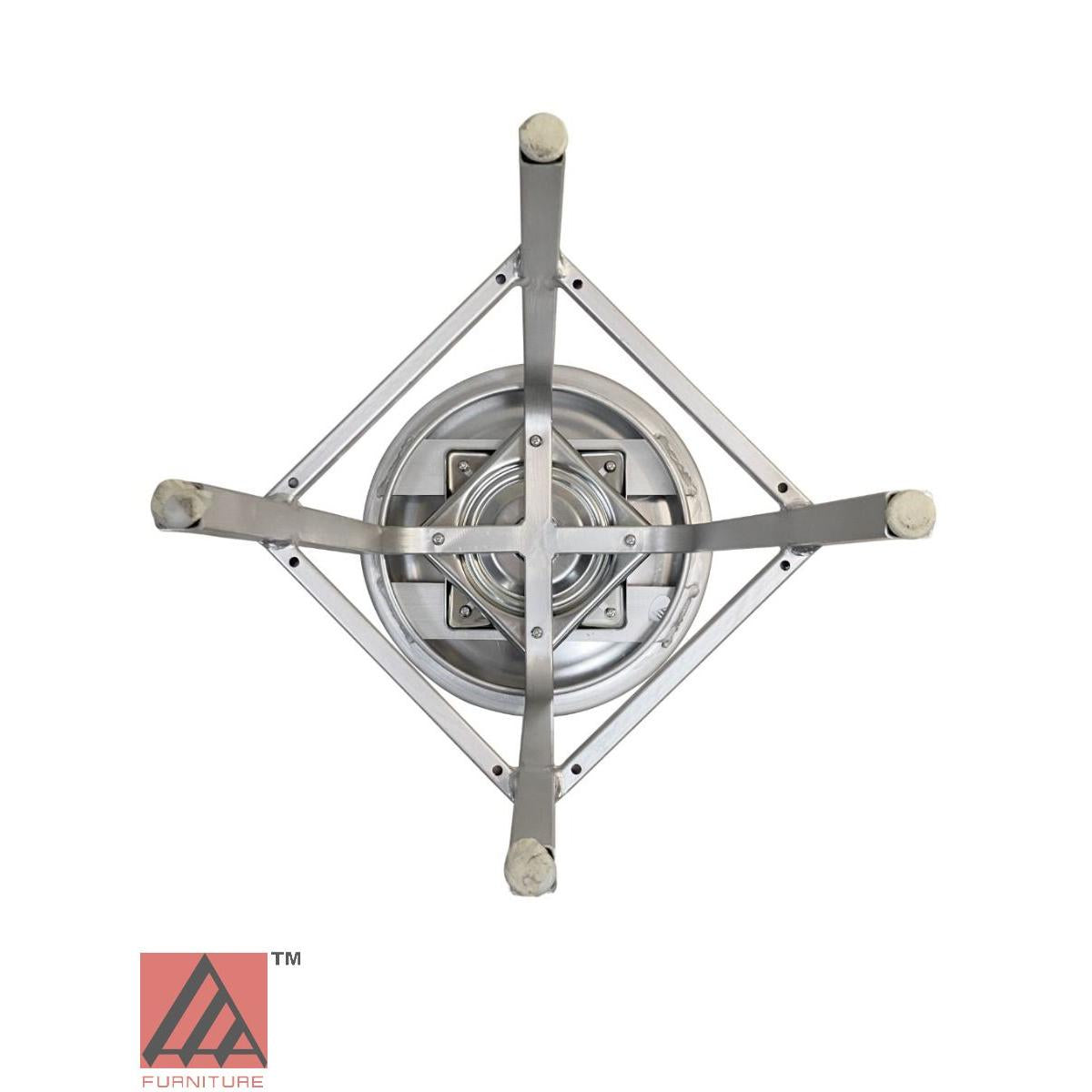 AAA Furniture Backless Round 24" Aluminum Bar Stool