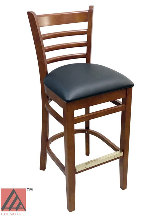 AAA Furniture Beech Ladder 43" Cherry Bar Stool with Customer Owned Material Seat