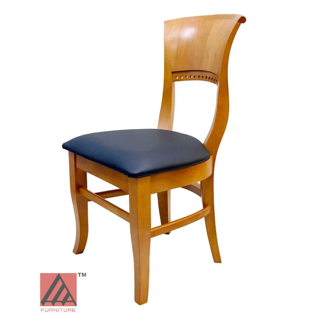 AAA Furniture Beider Meier 35" Oak Wood Chair with Grade 4 Vinyl Seat