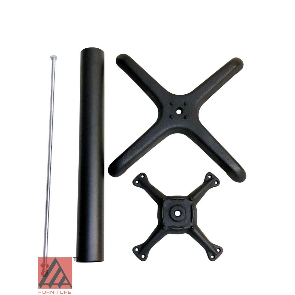 AAA Furniture Cross 22"x22" Black Cast Iron Table Base