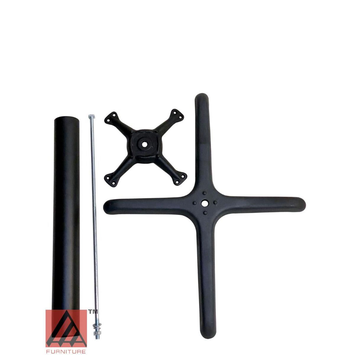 AAA Furniture Cross 24"x30" Black Cast Iron Table Base with Bar High Column+Rod