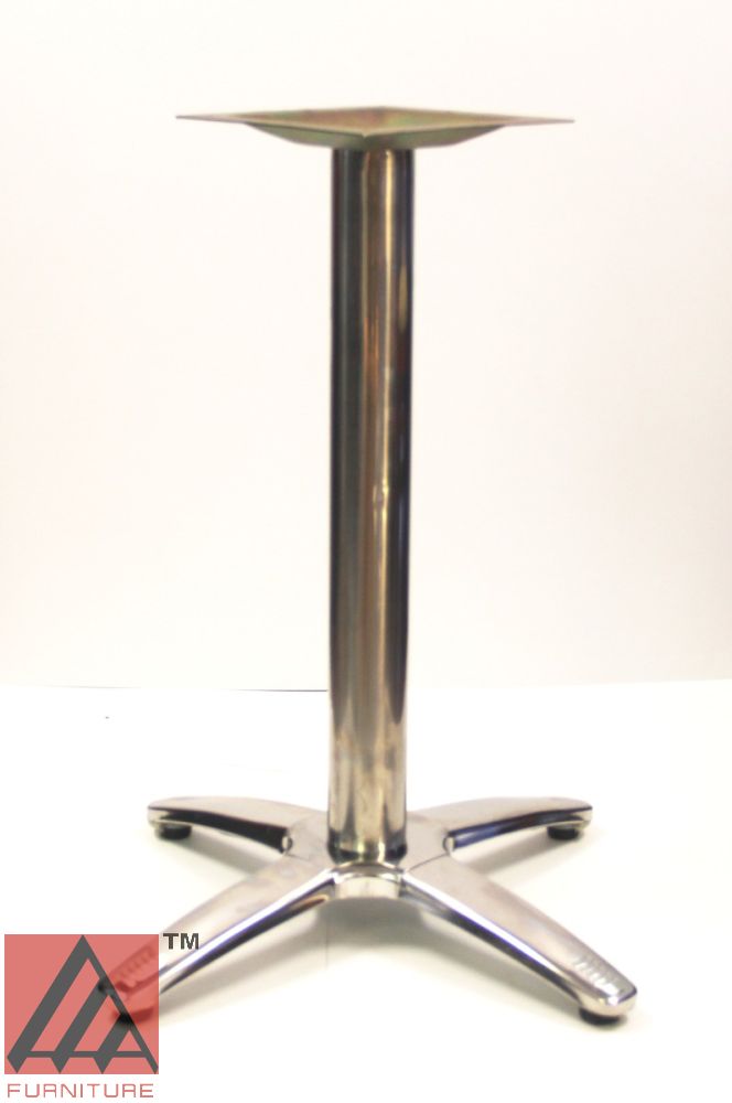 AAA Furniture Cross 25"x25" Chrome Cast Iron Table Base