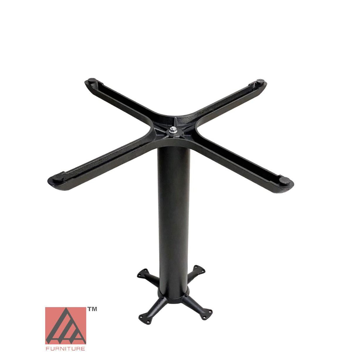 AAA Furniture Cross 33"x33" Black Cast Iron Table Base