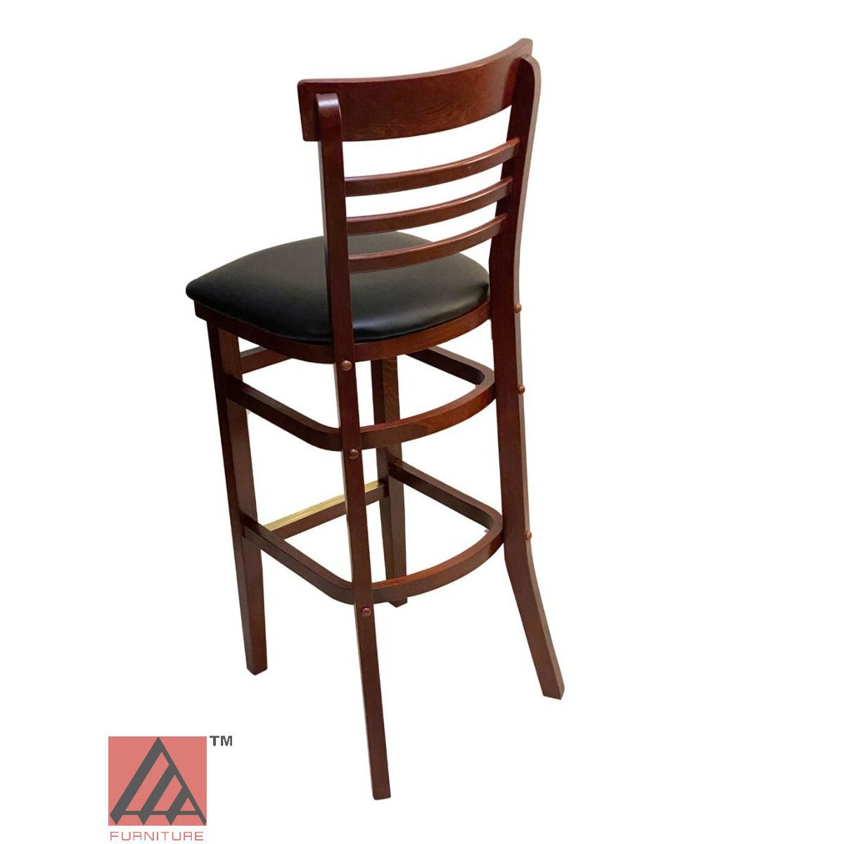 AAA Furniture Steakhouse 43" Mahogany Bar Stool with Customer Owned Material Seat