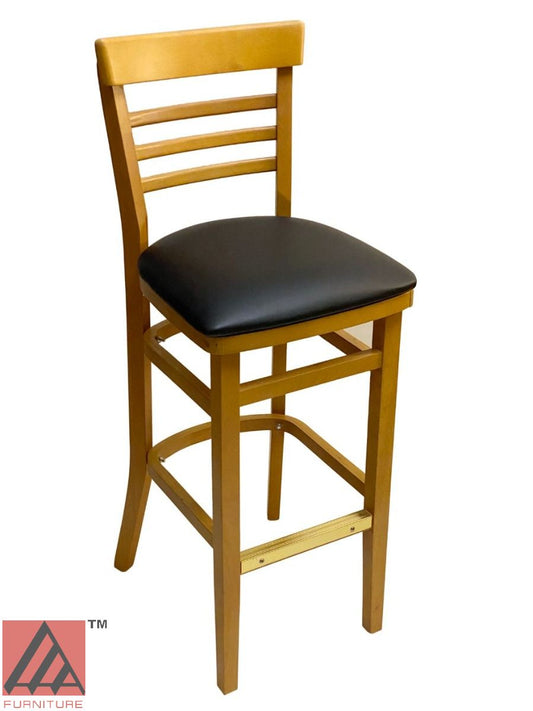 AAA Furniture Steakhouse 43" Oak Bar Stool with Customer Owned Material Seat