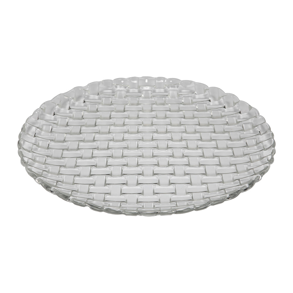 A&B Home 12" Bundle of 211 Southern Sparkle Round Clear Glass Decorative Platter