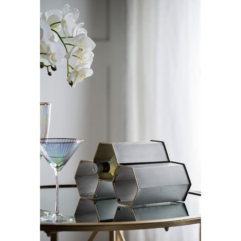 A&B Home 12" Bundle of 54 Geometric Iron Wine Holder