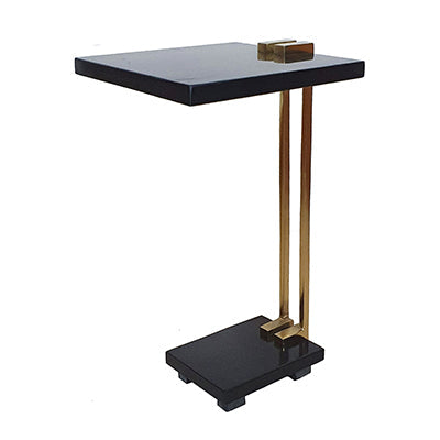 A&B Home 12" x 22" Bundle of 12 Black Marble Side Table with Gold Iron Frame