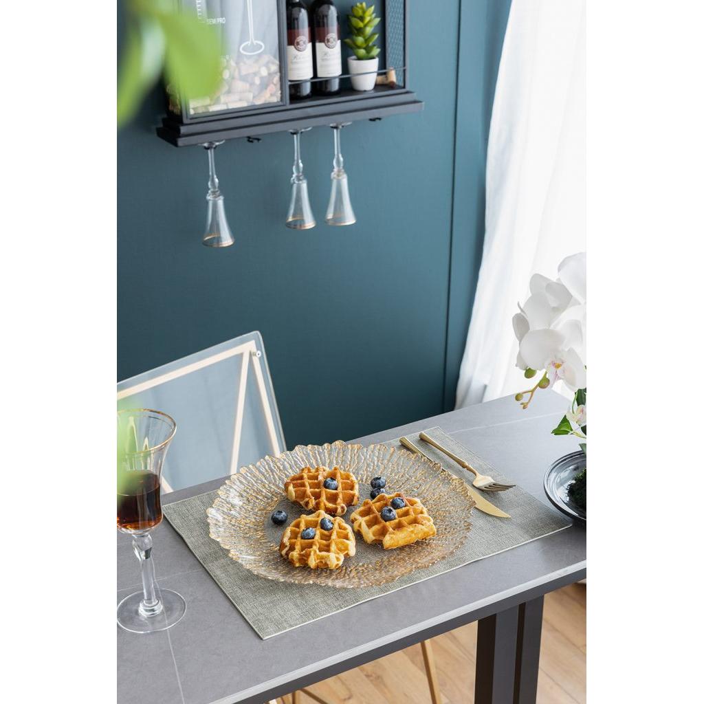 A&B Home 13" Bundle of 168 Stallard Gold and White Decorative Plate