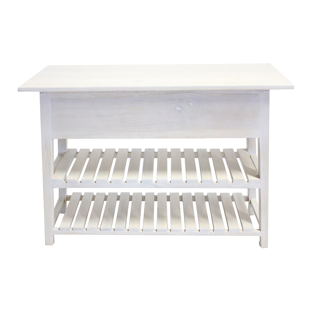 A&B Home 14" x 30" Bundle of 8 Rectangular White Console Table With Shelves and Drawers