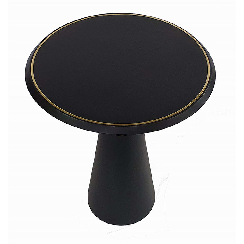 A&B Home 18" x 22" Bundle of 7 Round Black Side Table