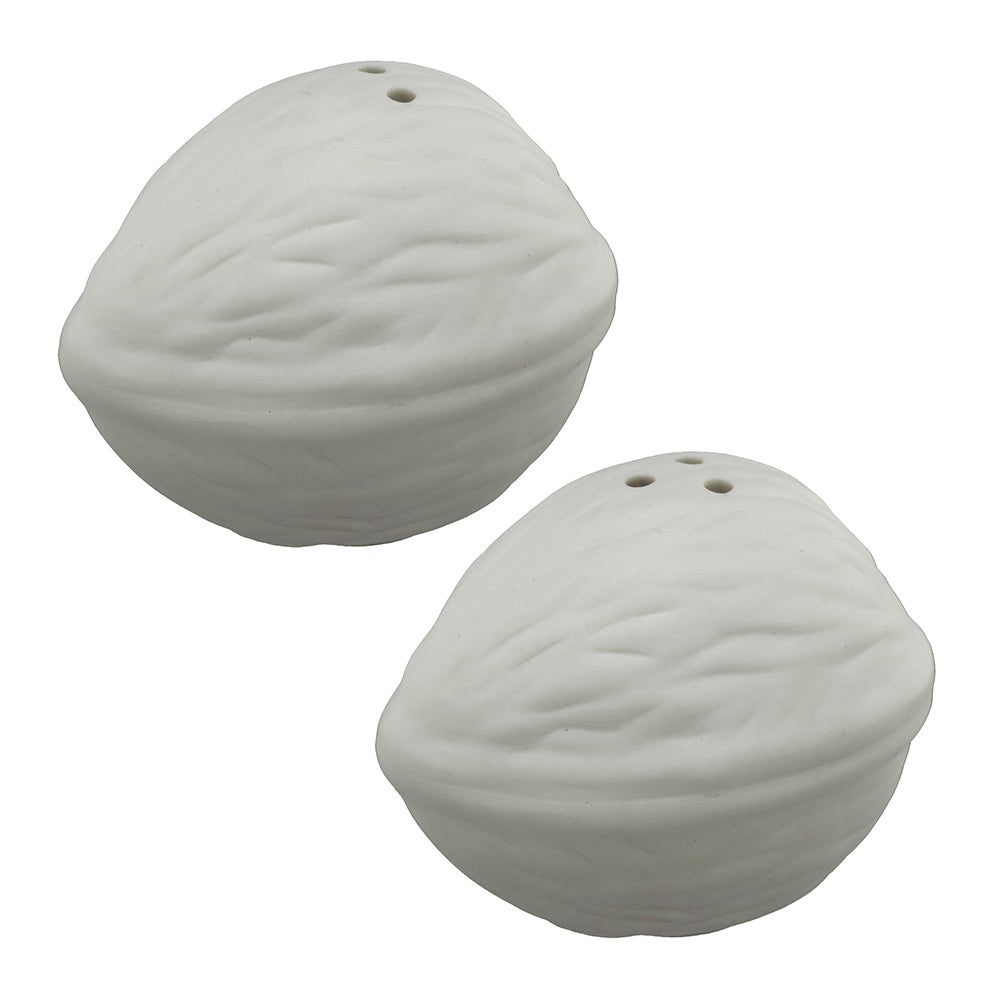 A&B Home 2" Bundle of 572 Walnut-Shaped White Ceramic Salt and Pepper Shaker