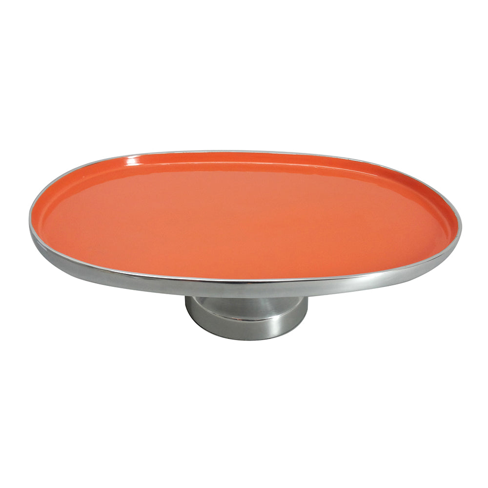 A&B Home 20" x 14" Bundle of 20 Orange Aluminum Footed Server