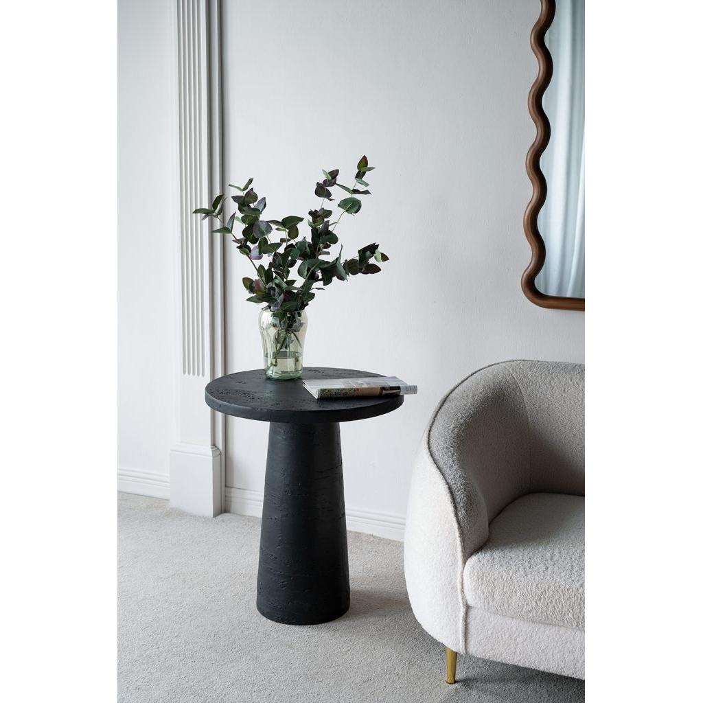A&B Home 22" x 26" Bundle of 12 Round Black Tabletop With Pedestal Side Table