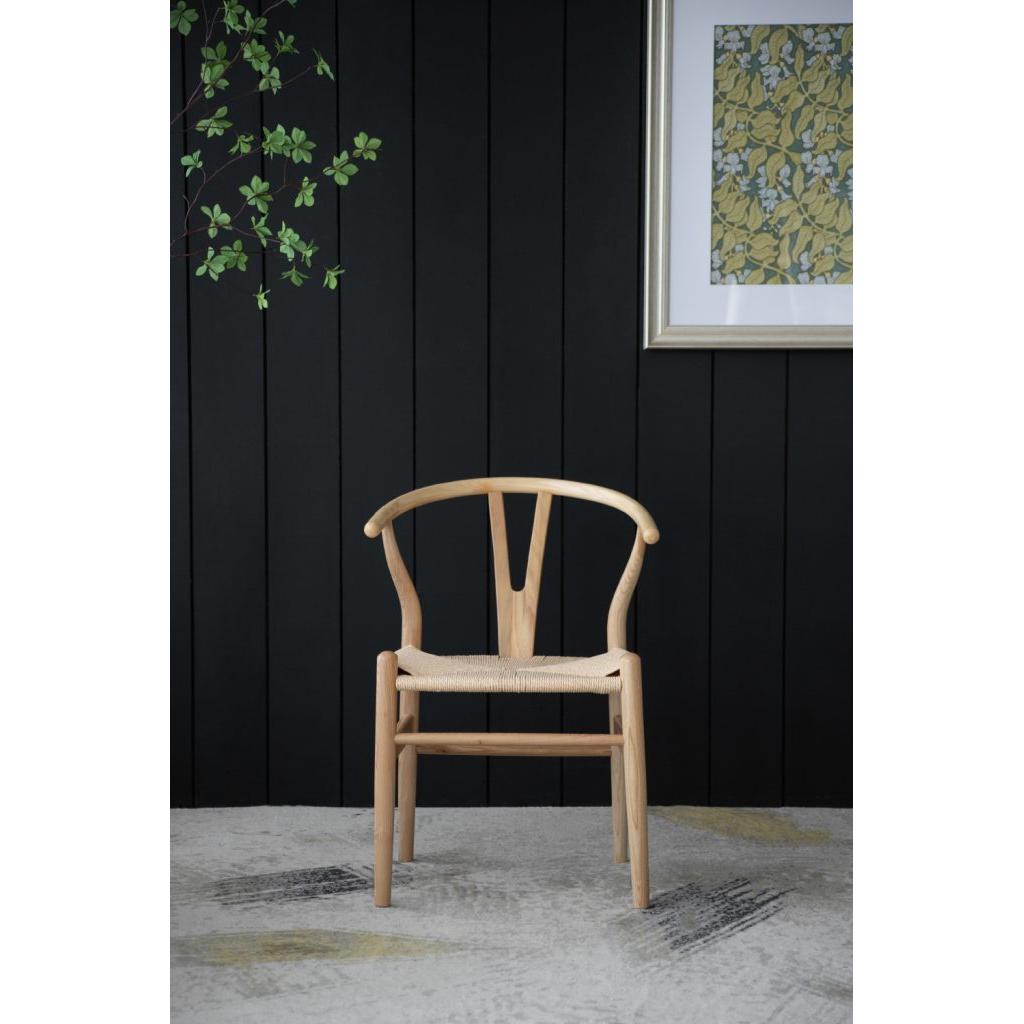 A&B Home 22" x 29" Set of Two Bundle of 6 Solid Beech Wooden Frame Wishbone Chairs