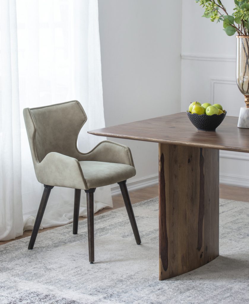 A&B Home 22" x 32" Set of Two Bundle of 7 Taupe With Dark Brown Rubberwood Legs Dining Chairs