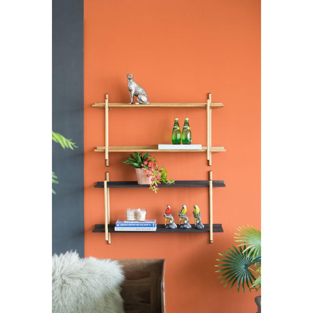 A&B Home 36" x 21" Bundle of 40 Natural Brown Two-Tier Shelving
