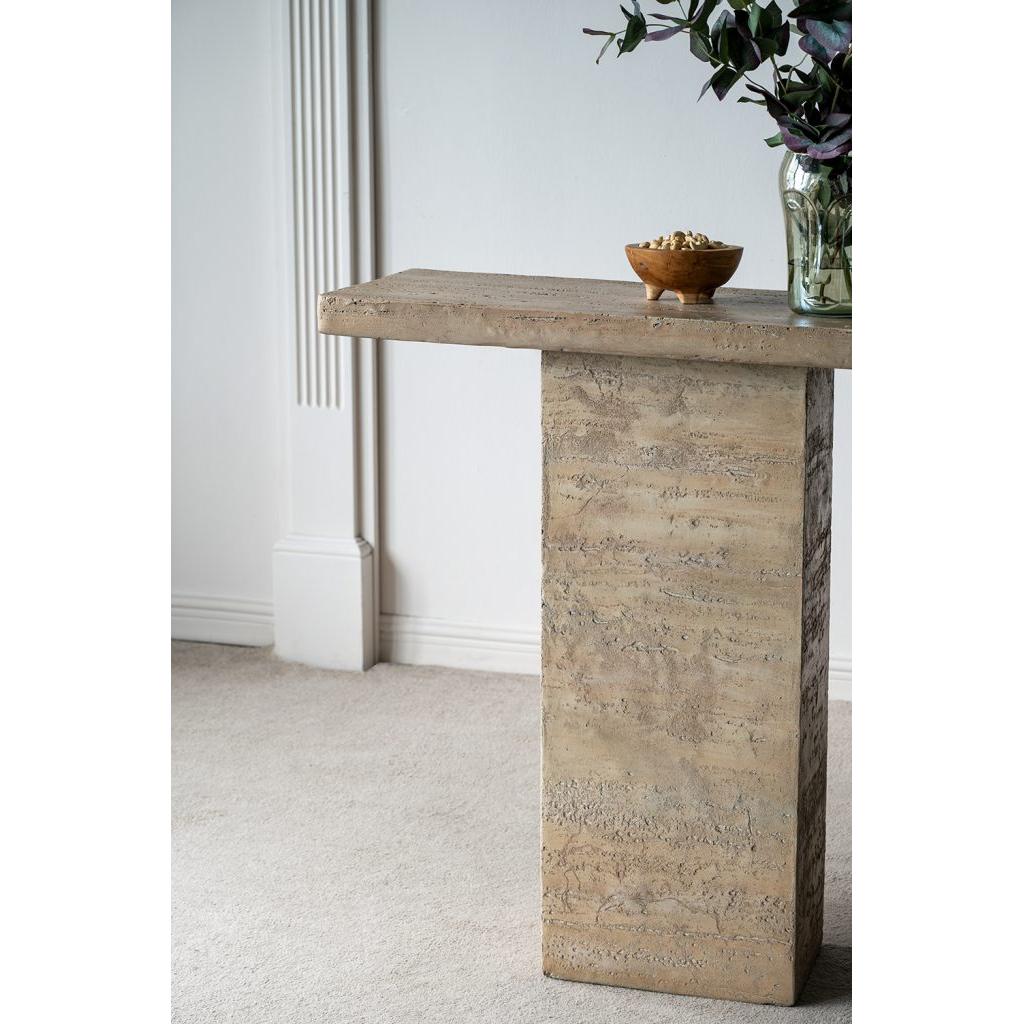 A&B Home 36" x 36" Bundle of 9 Square-Shaped Cream Cement Coffee Table With Pedestal Base