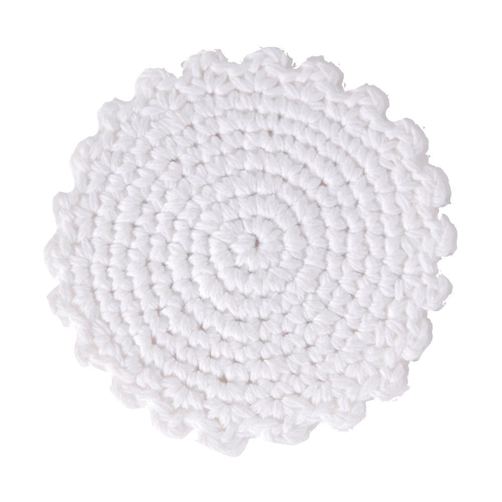 A&B Home 4" Bundle of 572 Round White Cotton Coaster