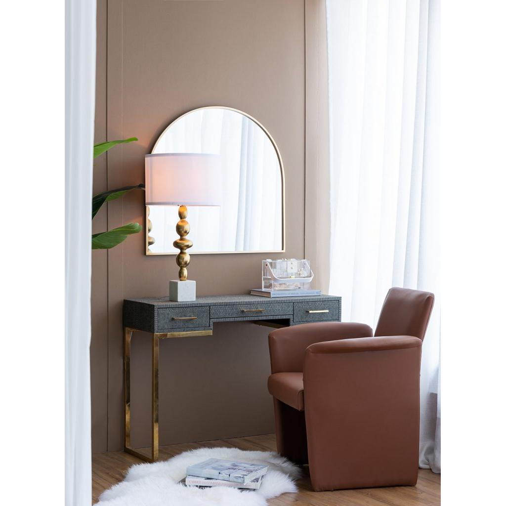 A&B Home Adelmo 32" x 34" Bundle of 7 Rich Caramel Faux Leather Chair