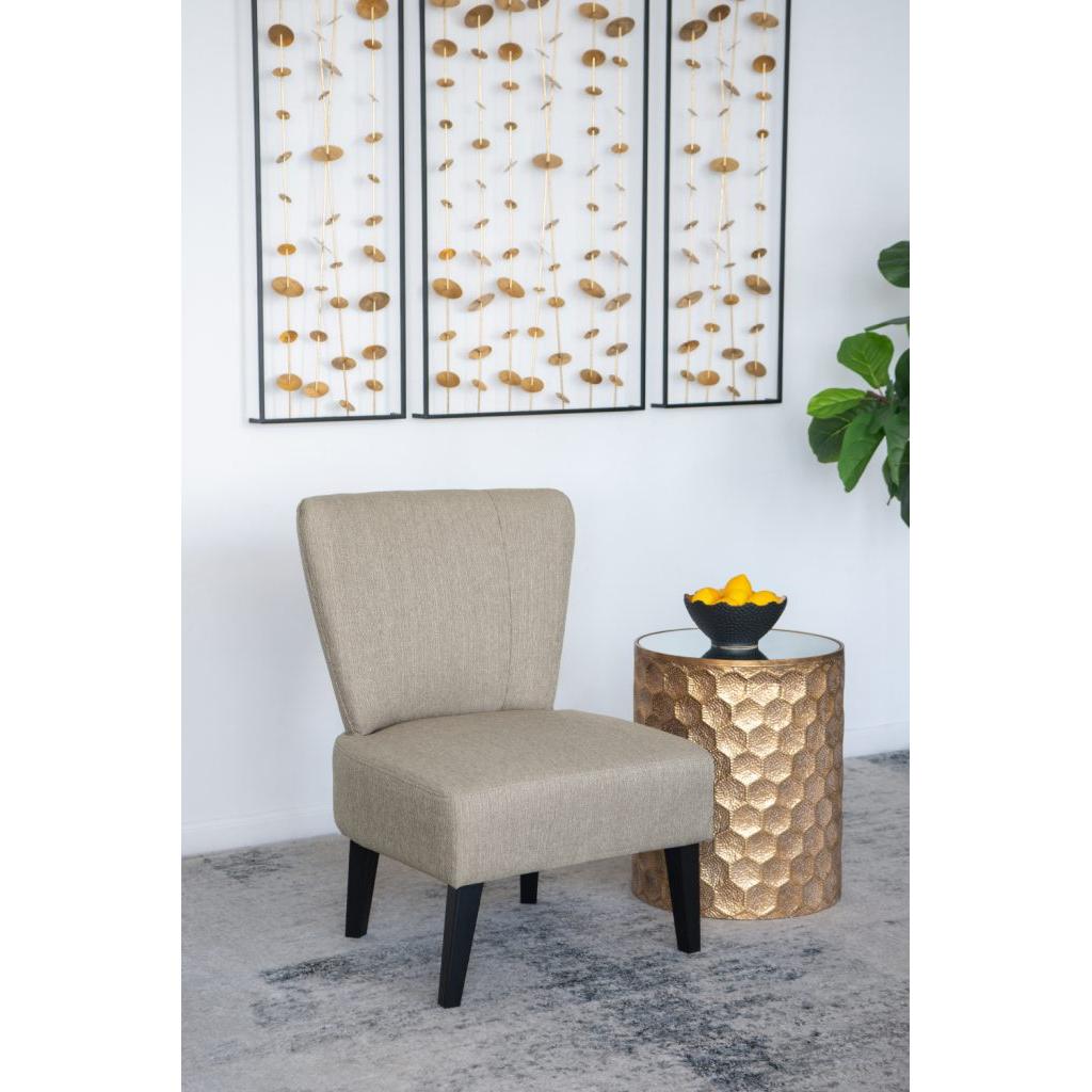 A&B Home Doris 25" x 33" Bundle of 12 Taupe Slipper Chair