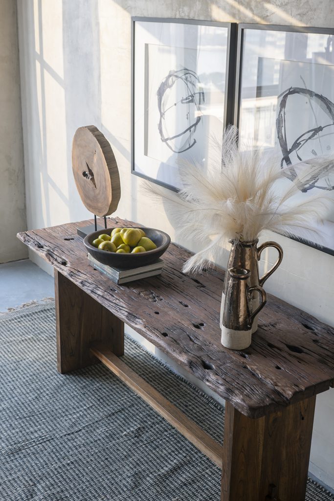 A&B Home Hansen 87" x 30" Bundle of 5 Rectangular Wooden Console Table