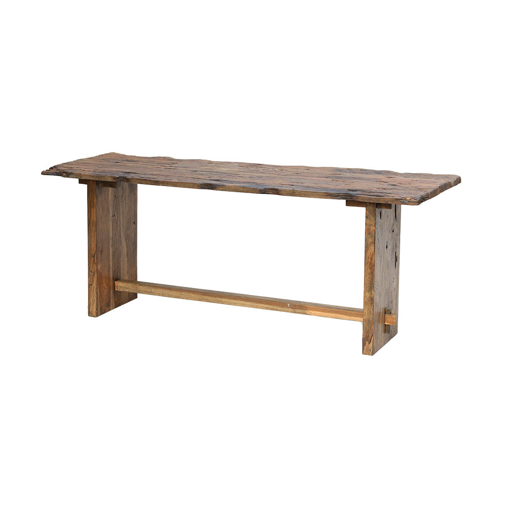 Oaso Rustic Solid Wood Console Table With 3 Drawers.