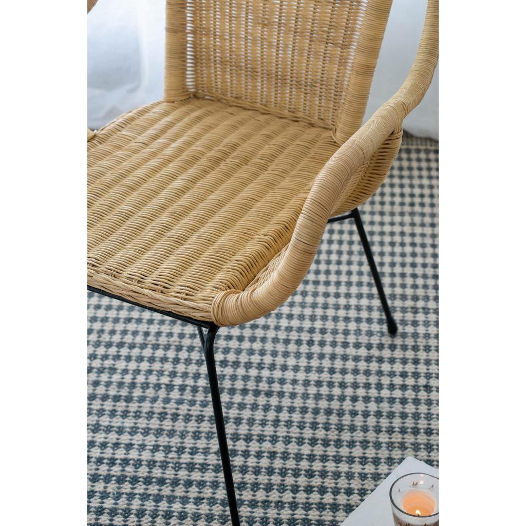 A&B Home Januar 26" x 34" Bundle of 12 Light Brown Rattan Chair