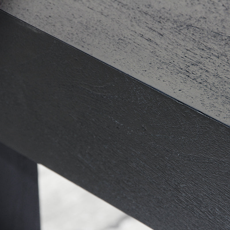 A&B Home Octoblock 84" x 30" Bundle of 4 Rectangular Black Tabletop With Wood Console Table