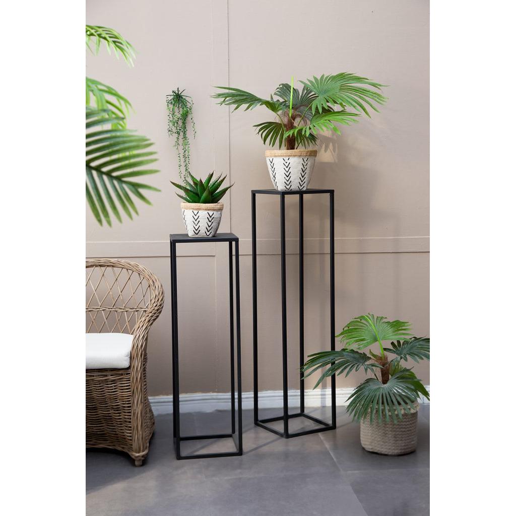 A&B Home Set Of Two Bundle of 24 Black Metal Frame Plant Stand