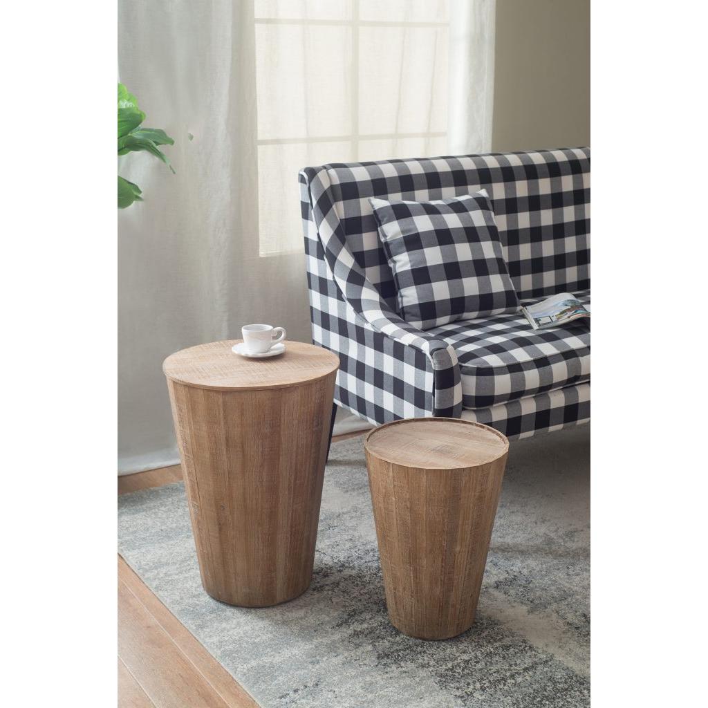 A&B Home Set of Two Bundle of 9 Wood Side Table