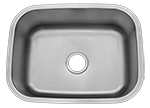 ADA Medium Single Style 23" Stainless Steel Kirchen Sink by Chemcore Industries