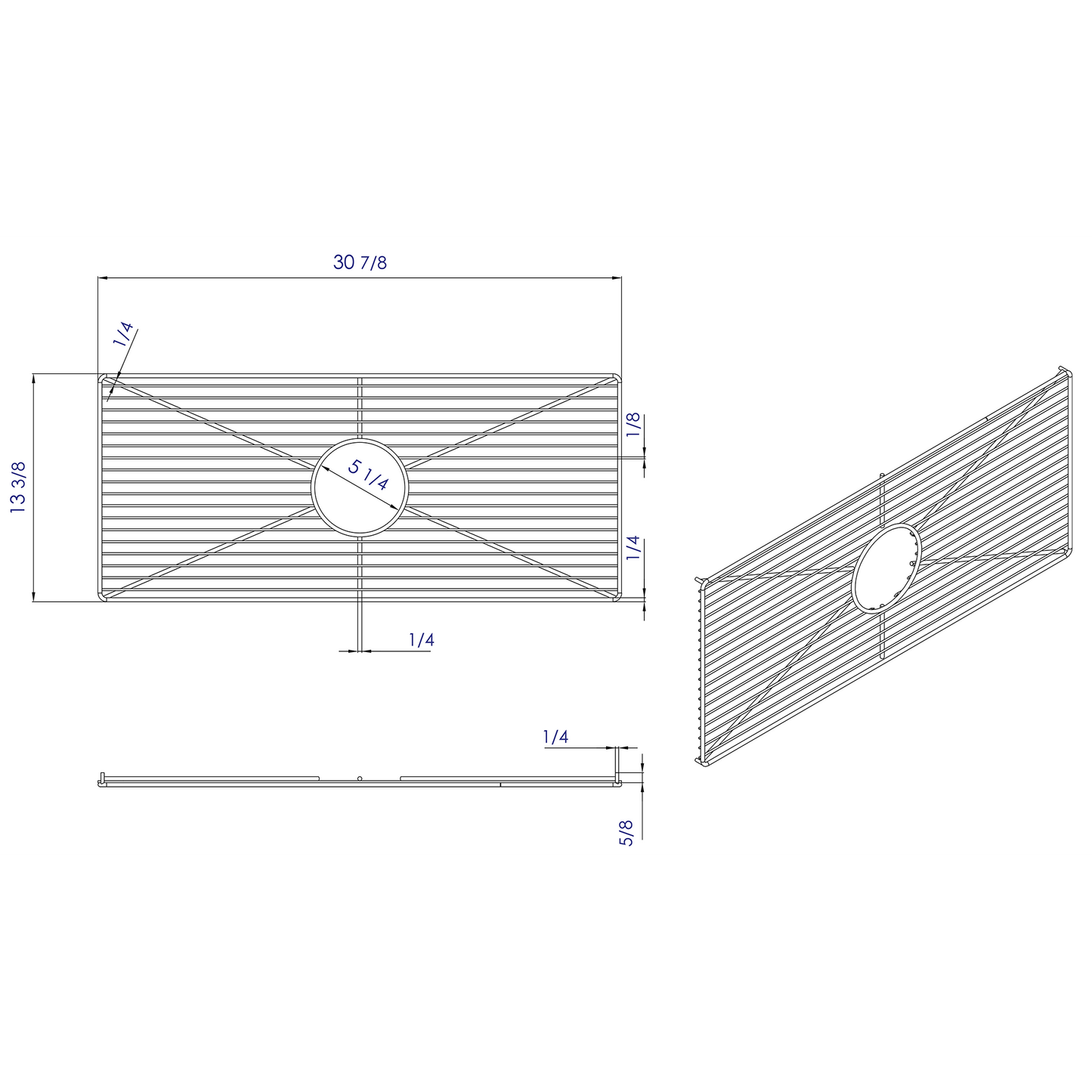 ALFI Brand ABGR3618H Stainless steel kitchen sink grid for AB3618HS