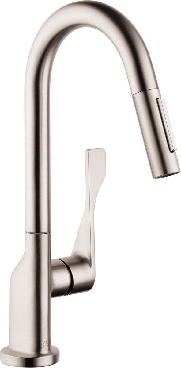 AXOR Citterio 1.75 GPM 2-Spray Pull Down Steel Optic Prep Kitchen Faucet