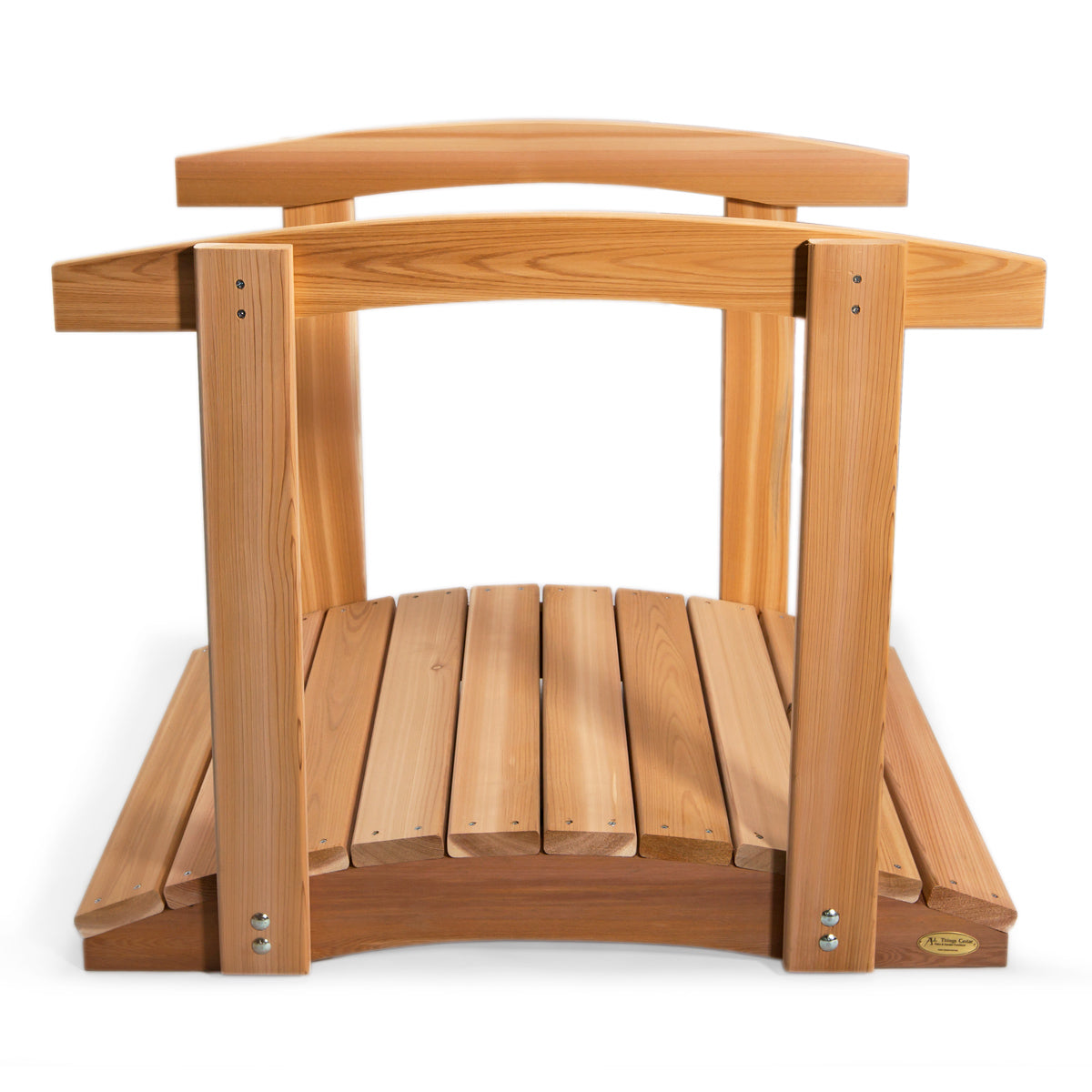 All Things Cedar 3ft Garden Bridge with Side Rails
