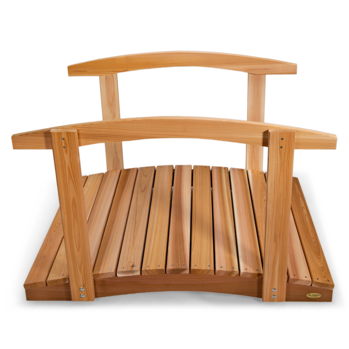All Things Cedar 4ft Garden Bridge with Side Rails