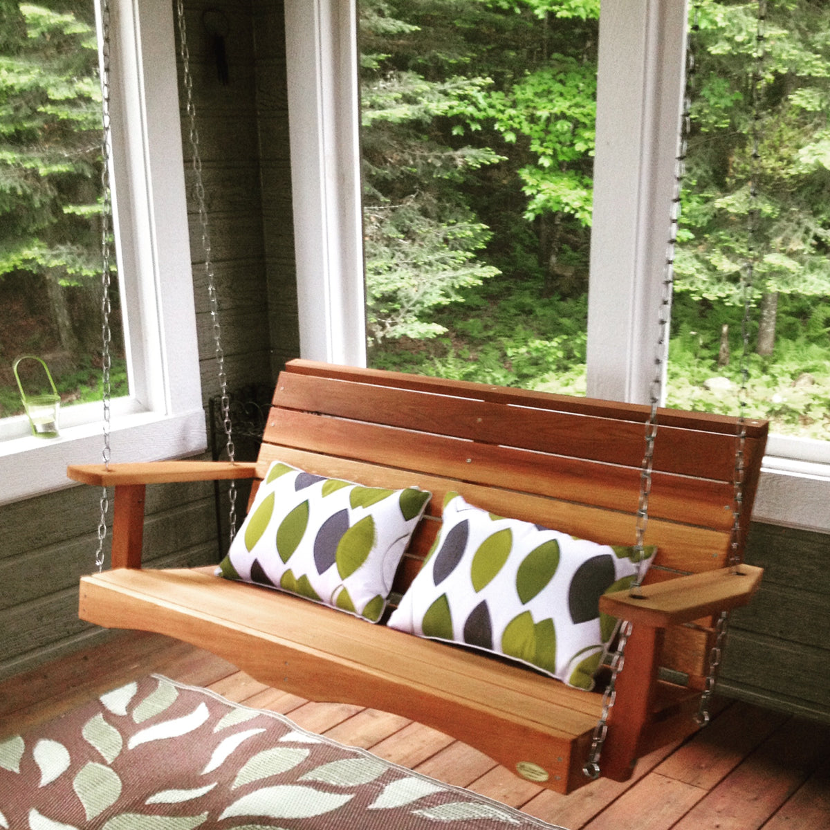 All Things Cedar 4ft Porch Swing with Comfort Swing Springs