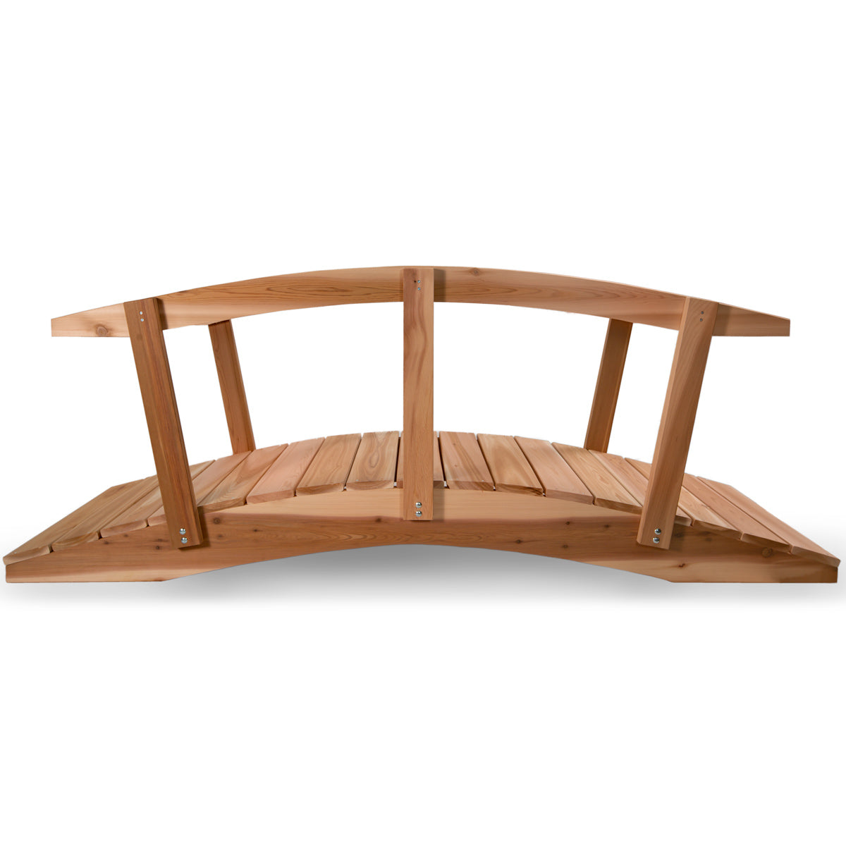 All Things Cedar 8ft Garden Bridge with Side Rails